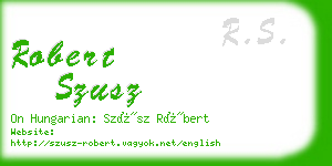 robert szusz business card